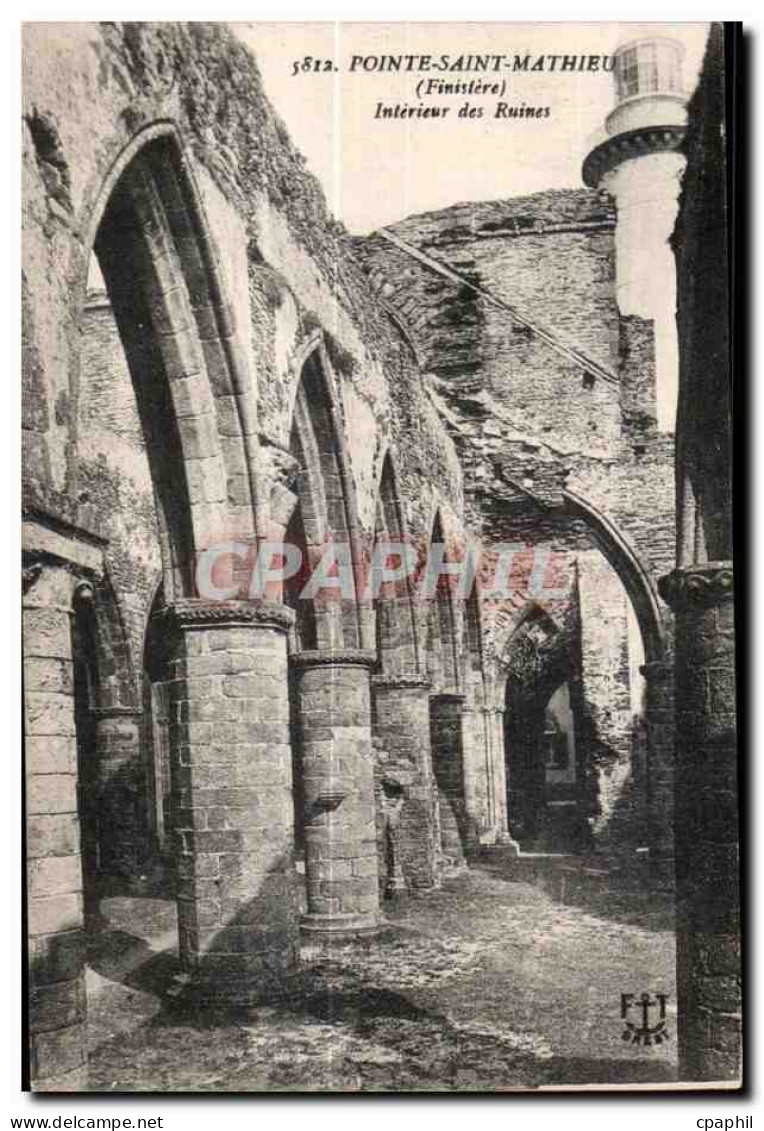 Pointe Saint Mathieu - Interieur des Ruines - CPA