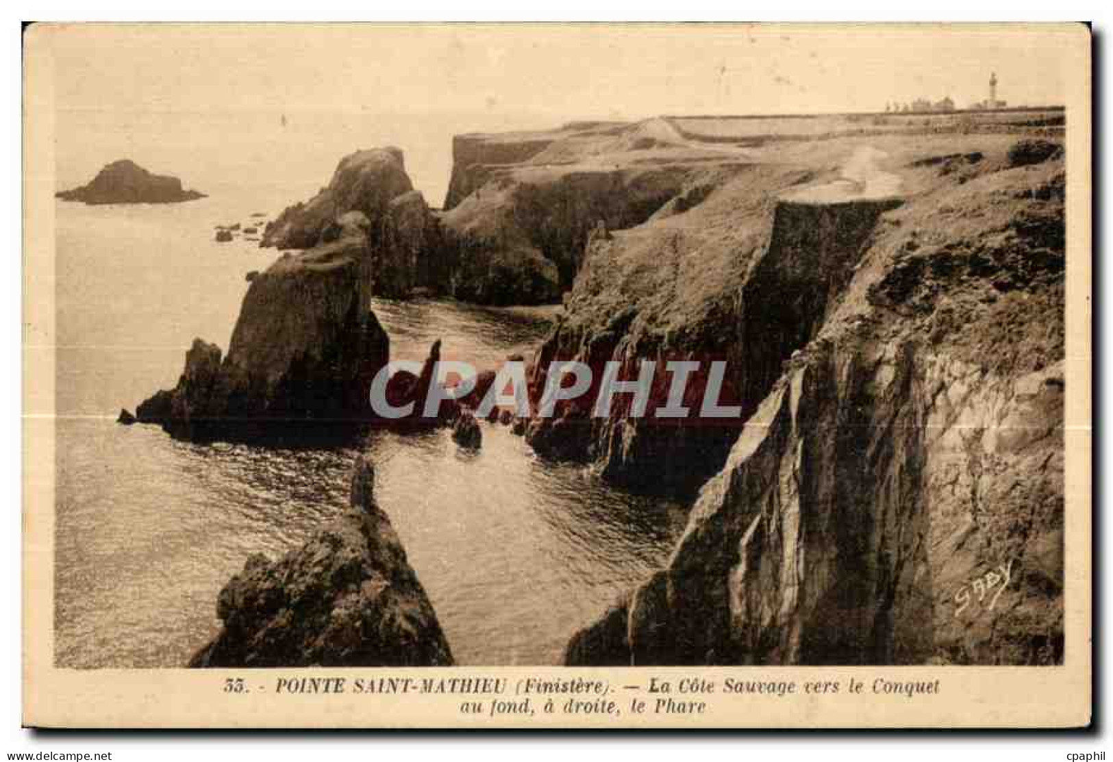 Pointe Saint Mathieu - La Cote Sauvage - CPA