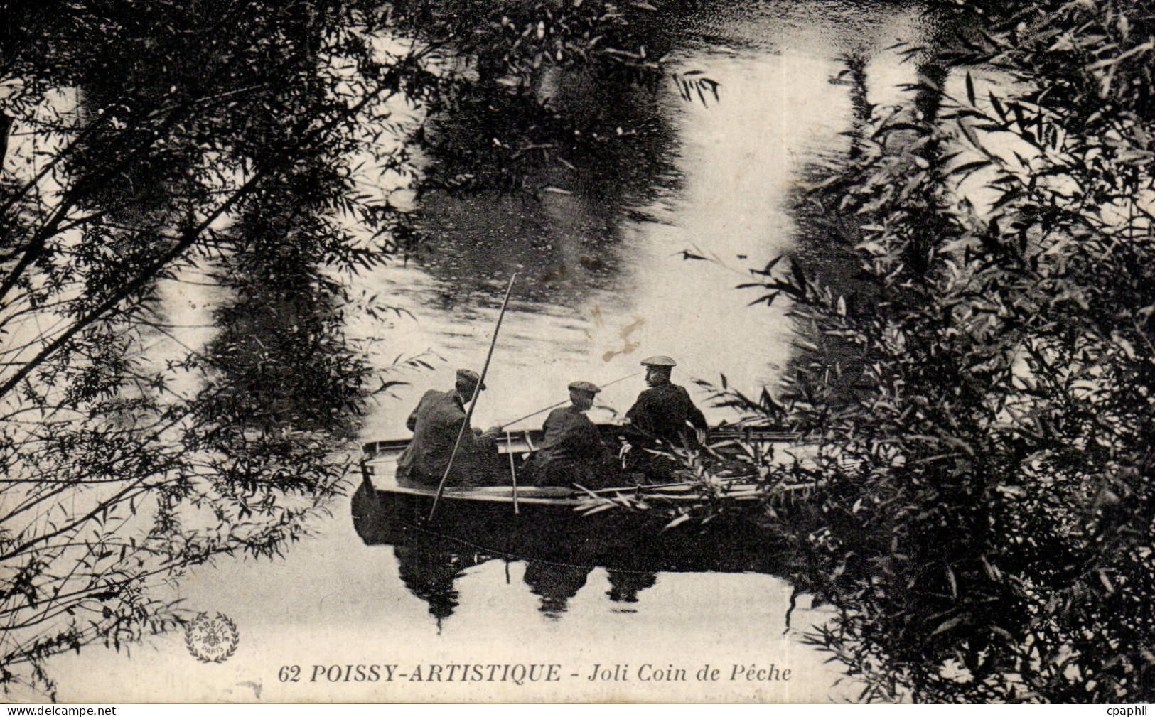 Poissy Artistique - Joli Coin de Peche - fishing - CPA
