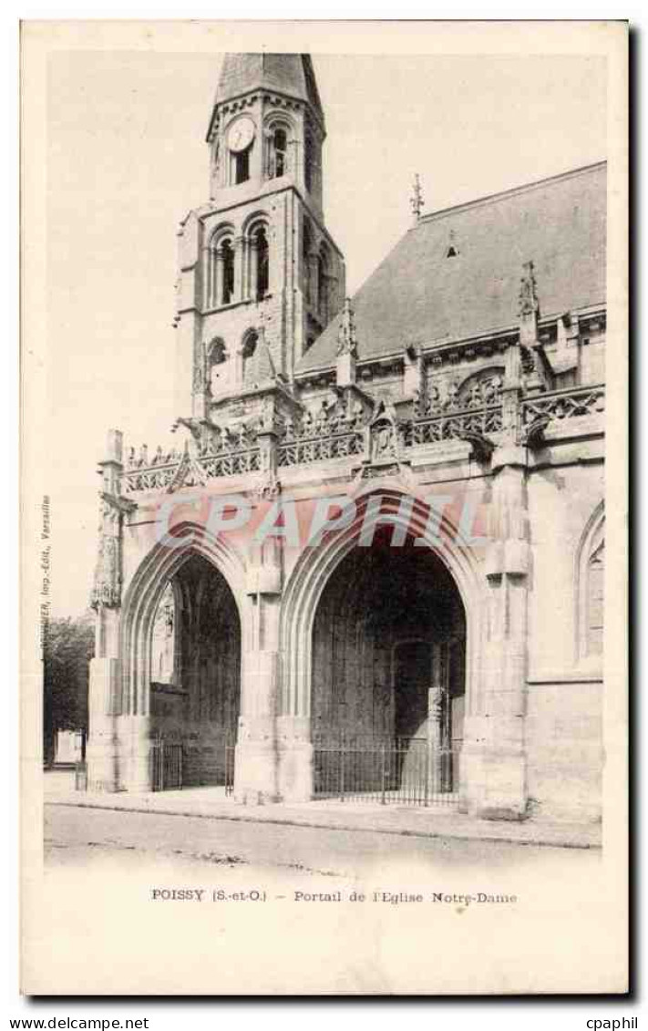 Poissy - Portail de l'Eglise Notre Dame - CPA