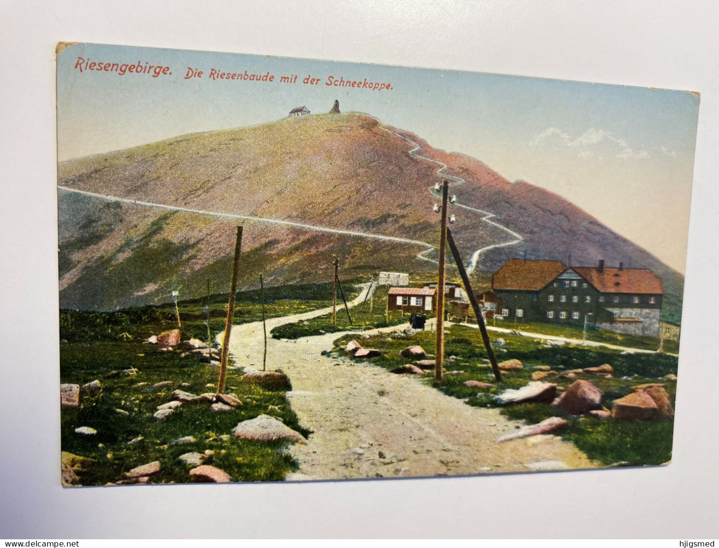 Poland Polska Karkonosze Riesengebirge Riesenbaude Schneekoppe Lahn Löwenberg Feldpost 17111 post card POSTCARD