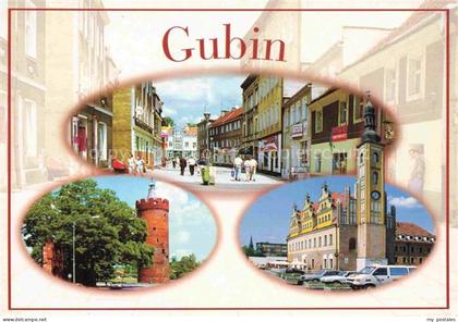 Gubin Lebus ZIELONA GORA Gruenberg PL Altstadt Fussgaengerzone Wasserturm Rathau