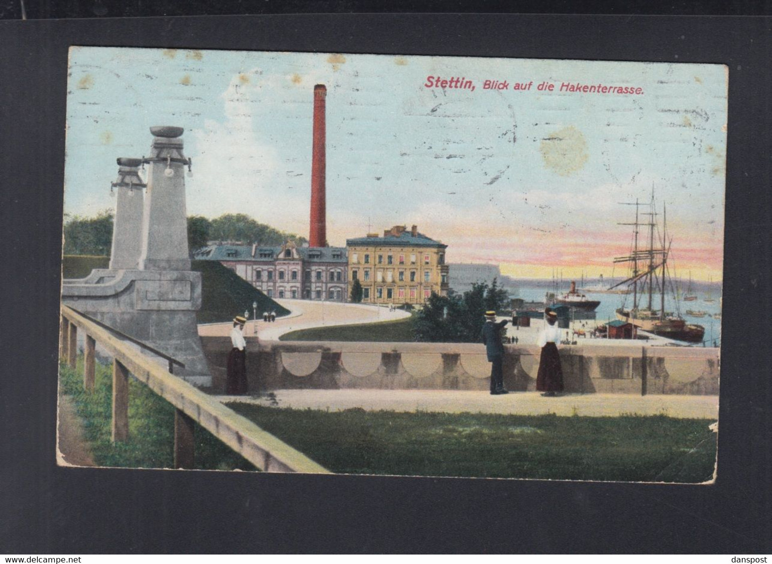 Polen Poland AK Stettin Hakenterasse 1912