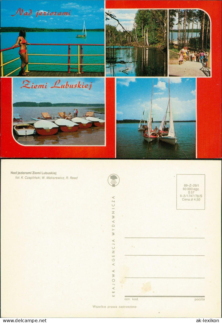 Polen Polska Nad jeziorami Ziemi Lubuskiej Polen Mehrbildkarte 1978