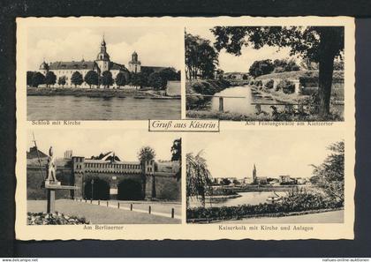 Ansichtskarte Küstrin Polen Schoss Kirche Festungswälle