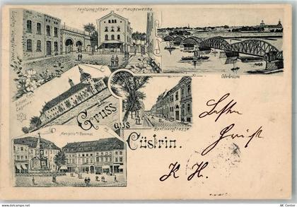 Küstrin Kostrzyn nad Odra 1898 - Festungs-Tor Hauptwache Schloss Kaserne... - 13647204