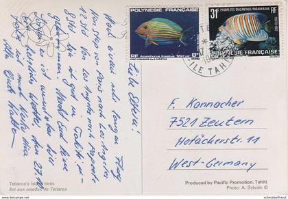 AK Tetiaroa Island Birds Ilot aux oiseaux Tahiti Polynesie Francaise French Polynesia Briefmarke Stamp Timbre Colonie