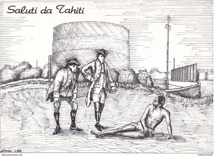 FRENCH POLYNESIA - Saluti da Tahiti, Grossi 1988