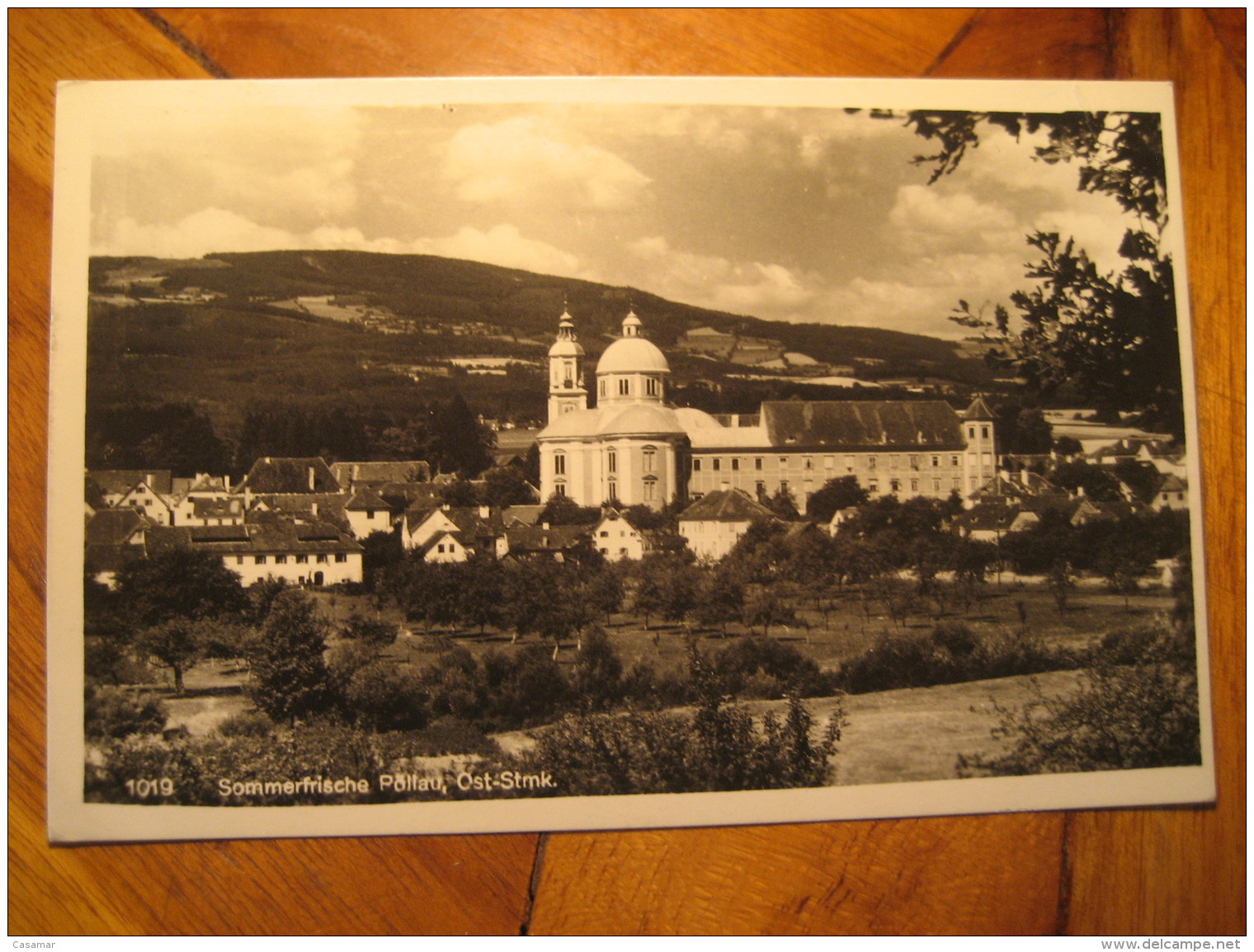 POLLAU Sommerfrische Pollau bei Hartberg 1953 to Linz post card AUSTRIA