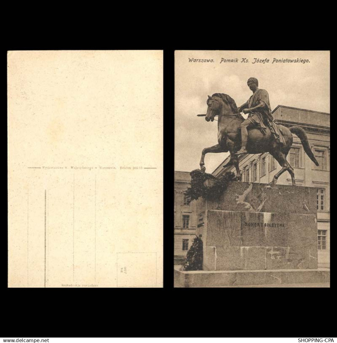 Pologne - Warszawa - Pomnik Ks. Jozefa Poniatowskiego