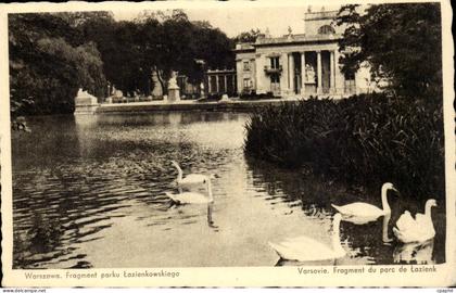 CPA Pologne Poland Fragment parku Lazienkowkiego