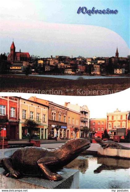 Wabrzezno Briesen Westpreussen PL Ortspartie Brunnen