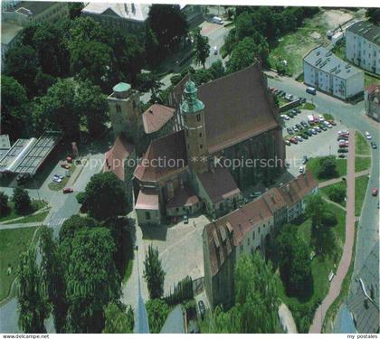 Zary Sorau Lebus PL Glockenturm Pfarrkirche und Waechterturm Fliegeraufnahme
