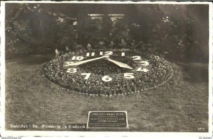 Hainichen Blumenuhr Stadtpark x 1937