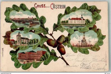 Küstrin Kostrzyn nad Odra 1901 Gebrauchsspuren Schloss Kaserne Kriegerde... - 13673876