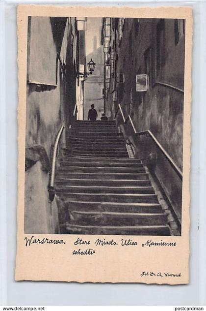 POLSKA Poland - WARSZAWA - Stare Miasto - Ulica Kamienne schodki - Publ. Polonia 262