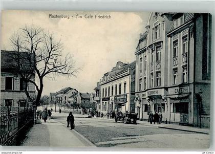 Rastenburg Ketrzyn 1915 - Am Cafe Friedrich Oldtimer - 13640900