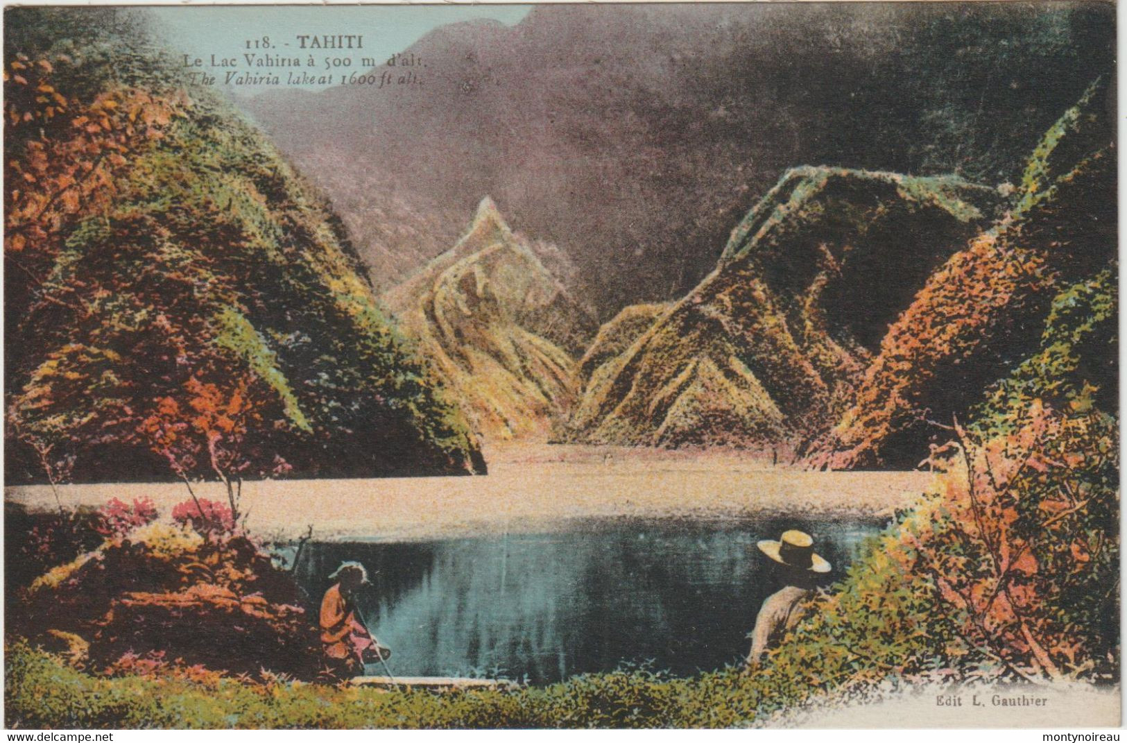 Polynésie  Française :   Tahiti : lac  Vahiria