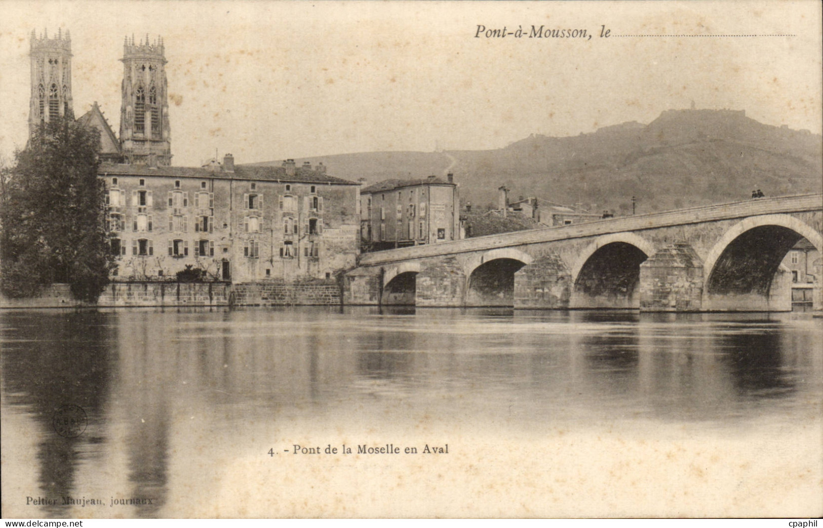 Pont a Mousson CPA Pont de la Moselle en aval