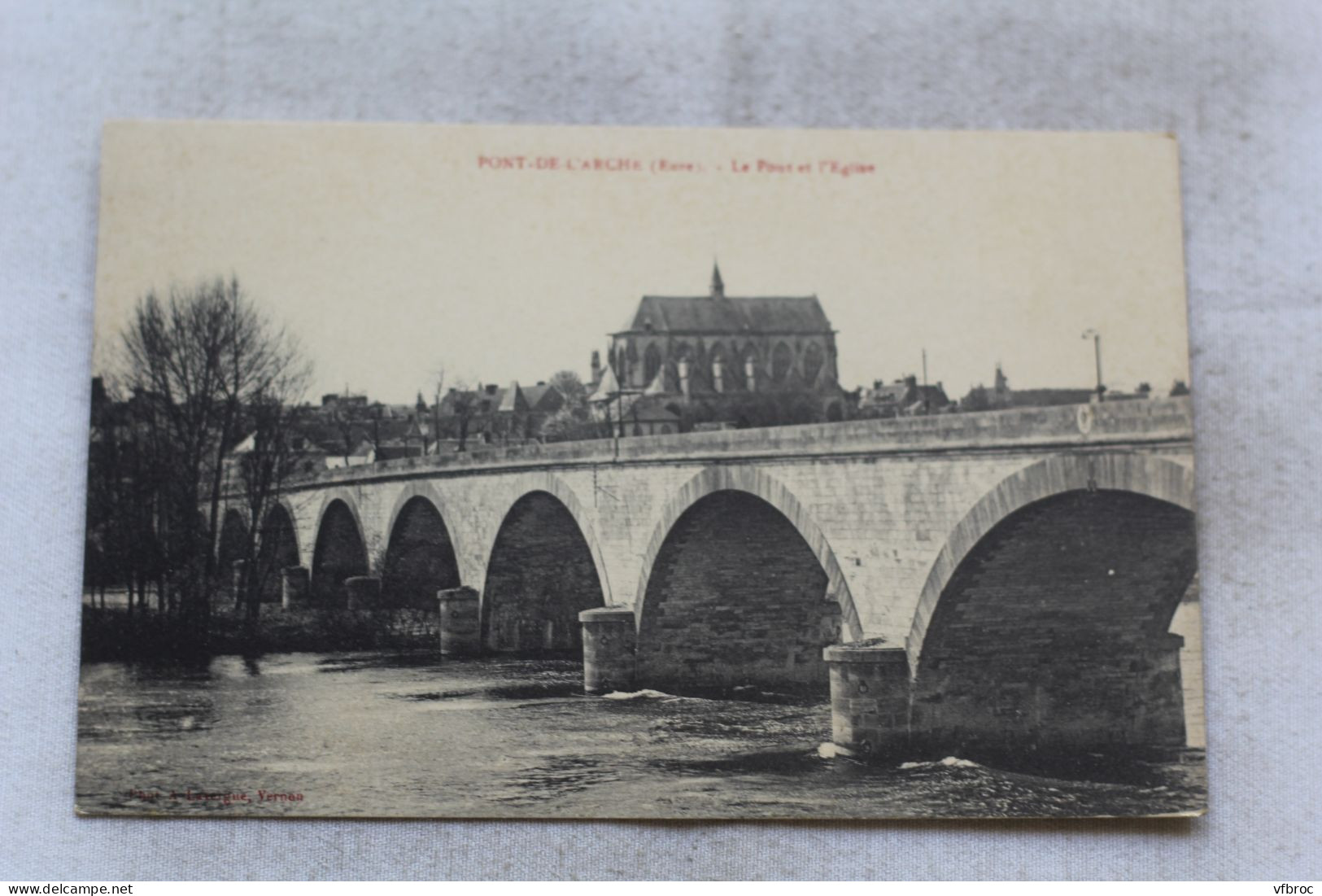 Pont de l'Arche, le pont et l'église, Eure 27
