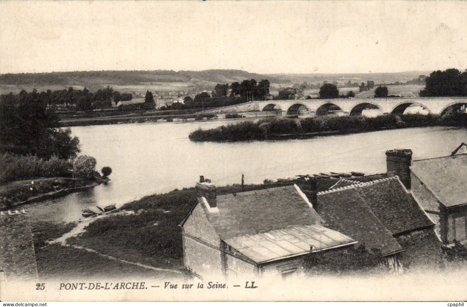Pont de l'Arche - Vue sur la Seine - CPA