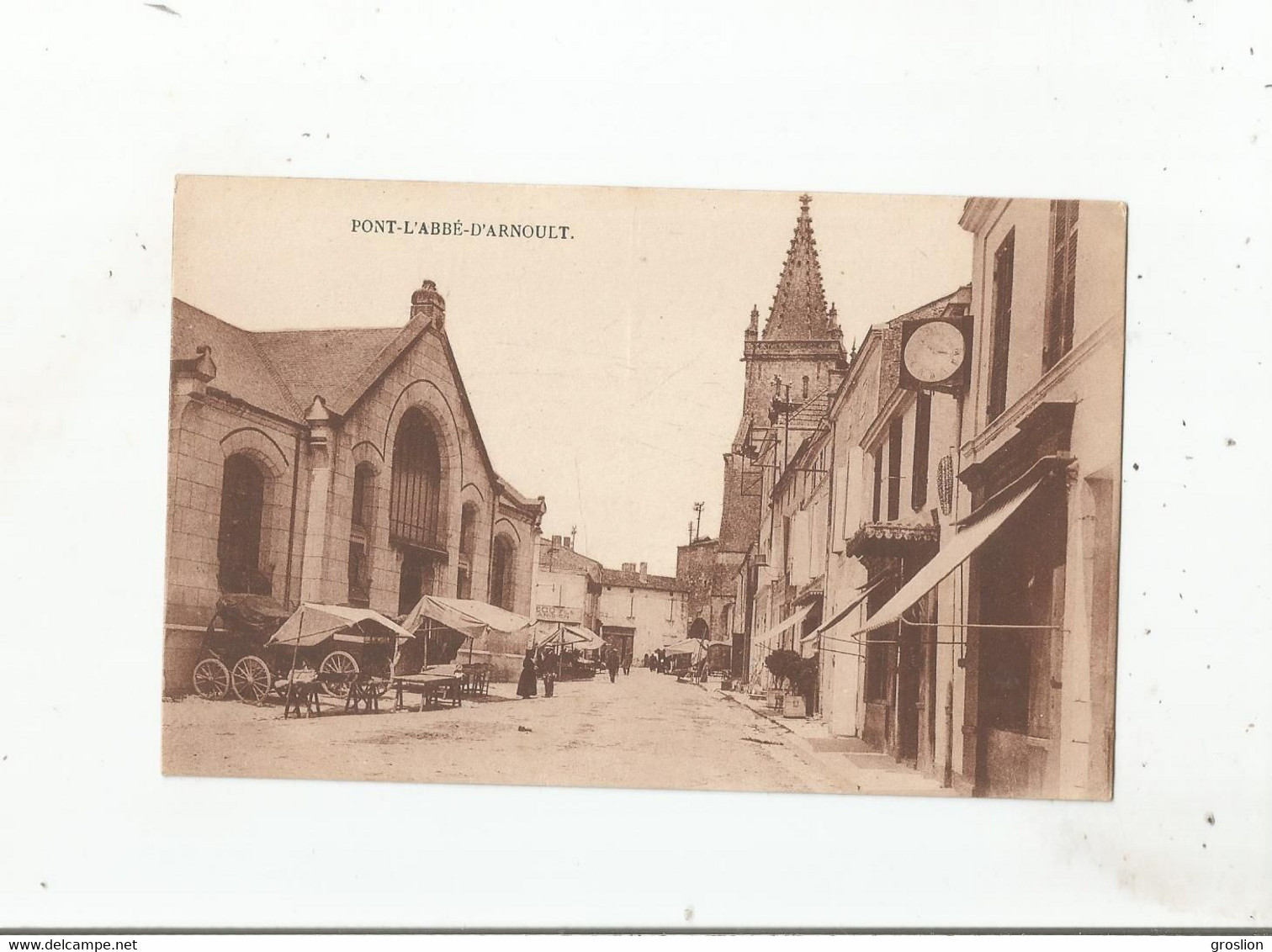 PONT L'ABBE D'ARNOULT (17) 3593    (EGLISE COMMERCES MARCHE)