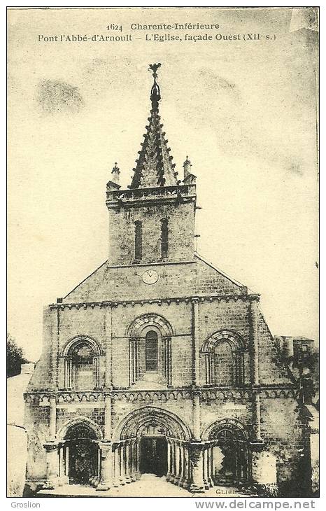 PONT L'ABBE D'ARNOULT  - L'EGLISE FACADE OUEST ( XII s )   1624