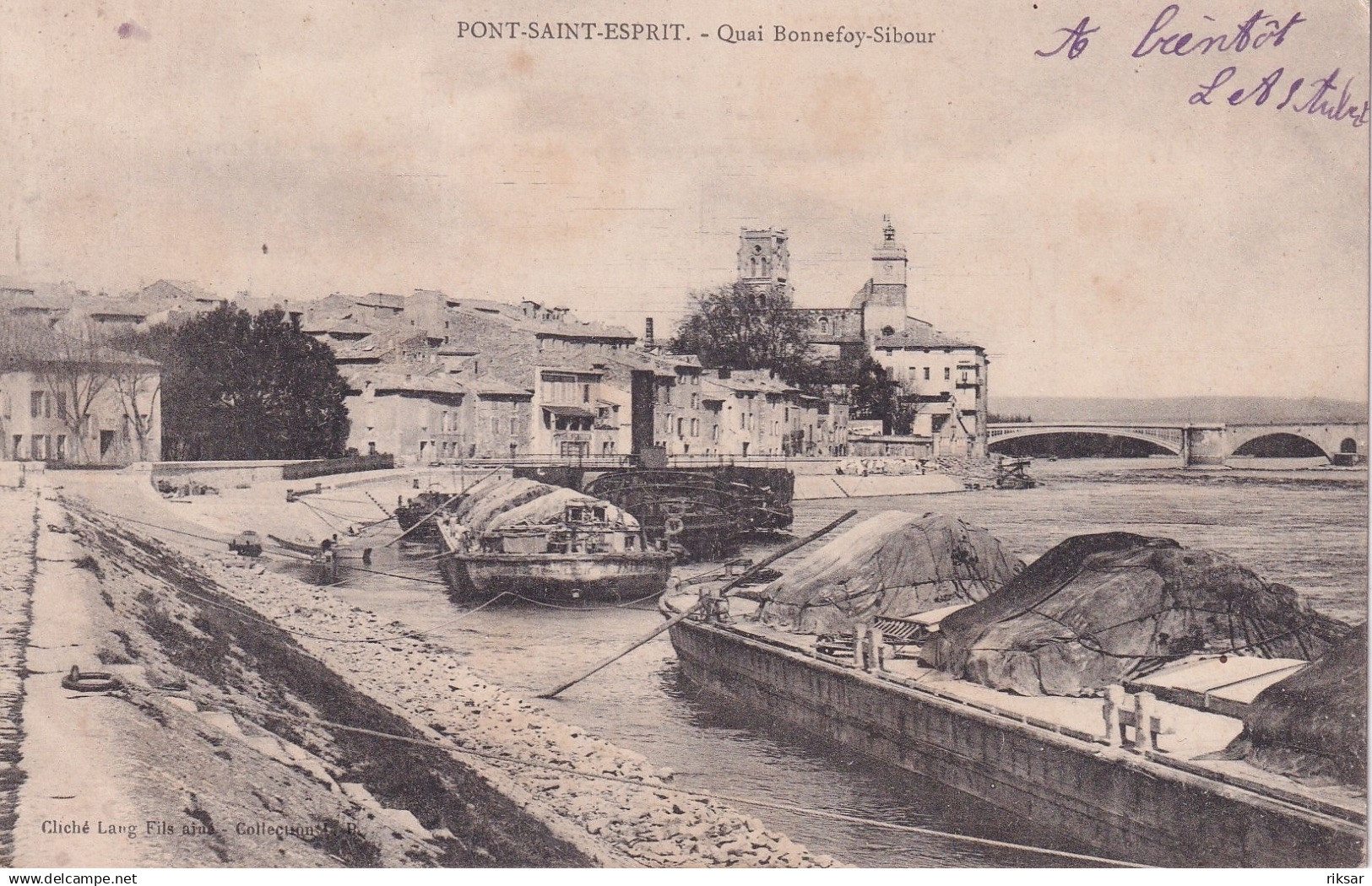 PONT SAINT ESPRIT(BATEAU DE PENICHE)