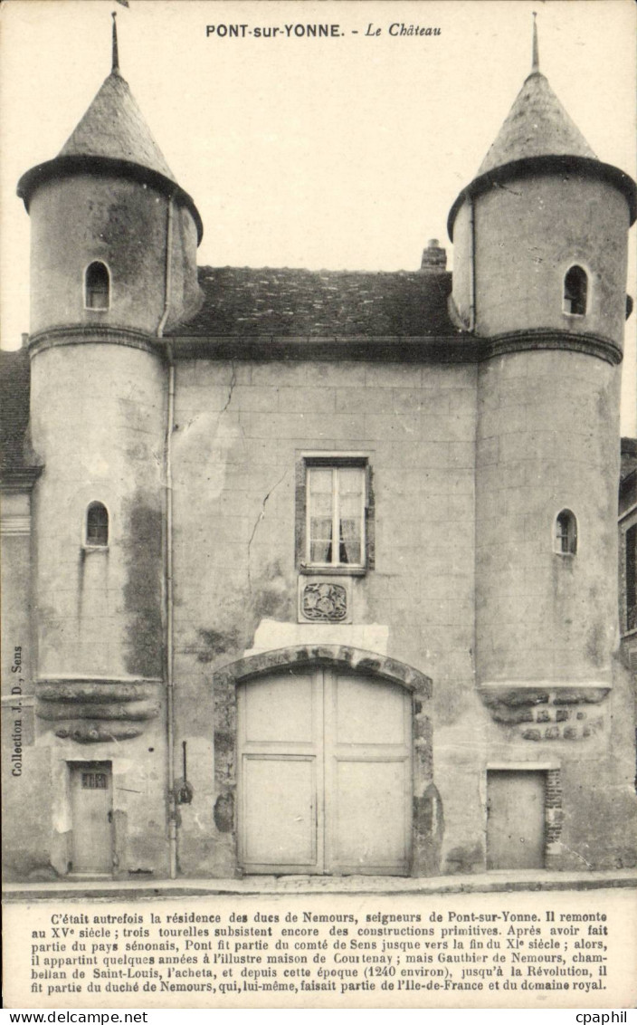 Pont sur Yonne CPA Le chateau