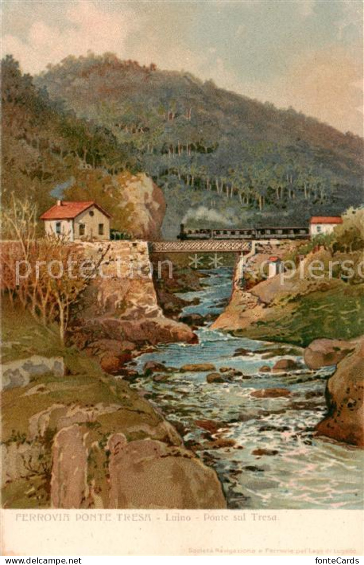 Ponte-Tresa TI Ferrovia Ponte Tresa Luino Ponte sul Tresa Kuenstlerkarte