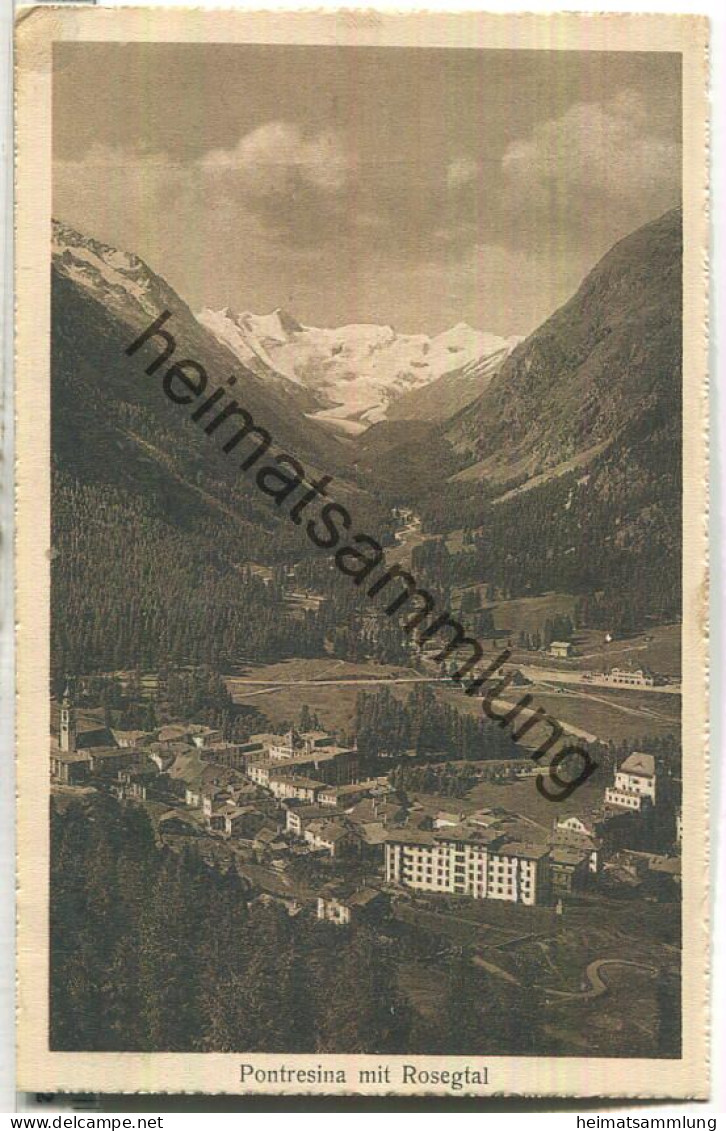 Pontresina mit Rosegtal - Verlag Flury Pontresina - Feldpost
