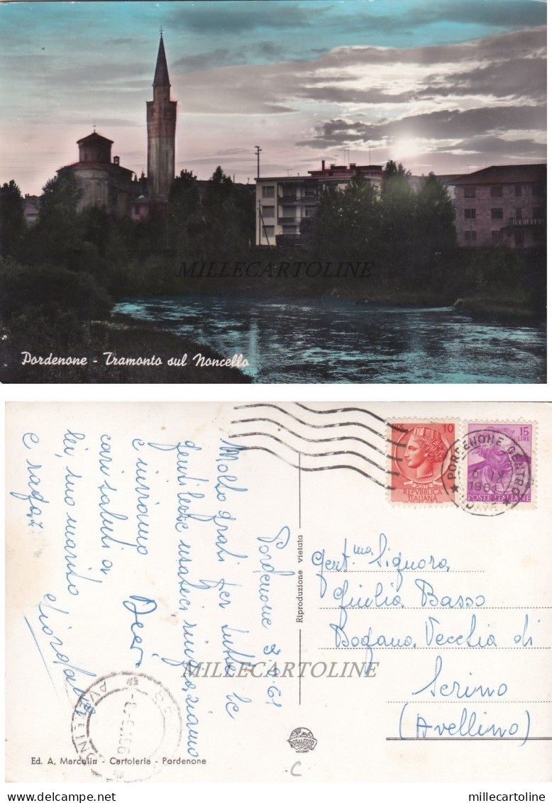 PORDENONE: Tramonto sul Noncello    1961