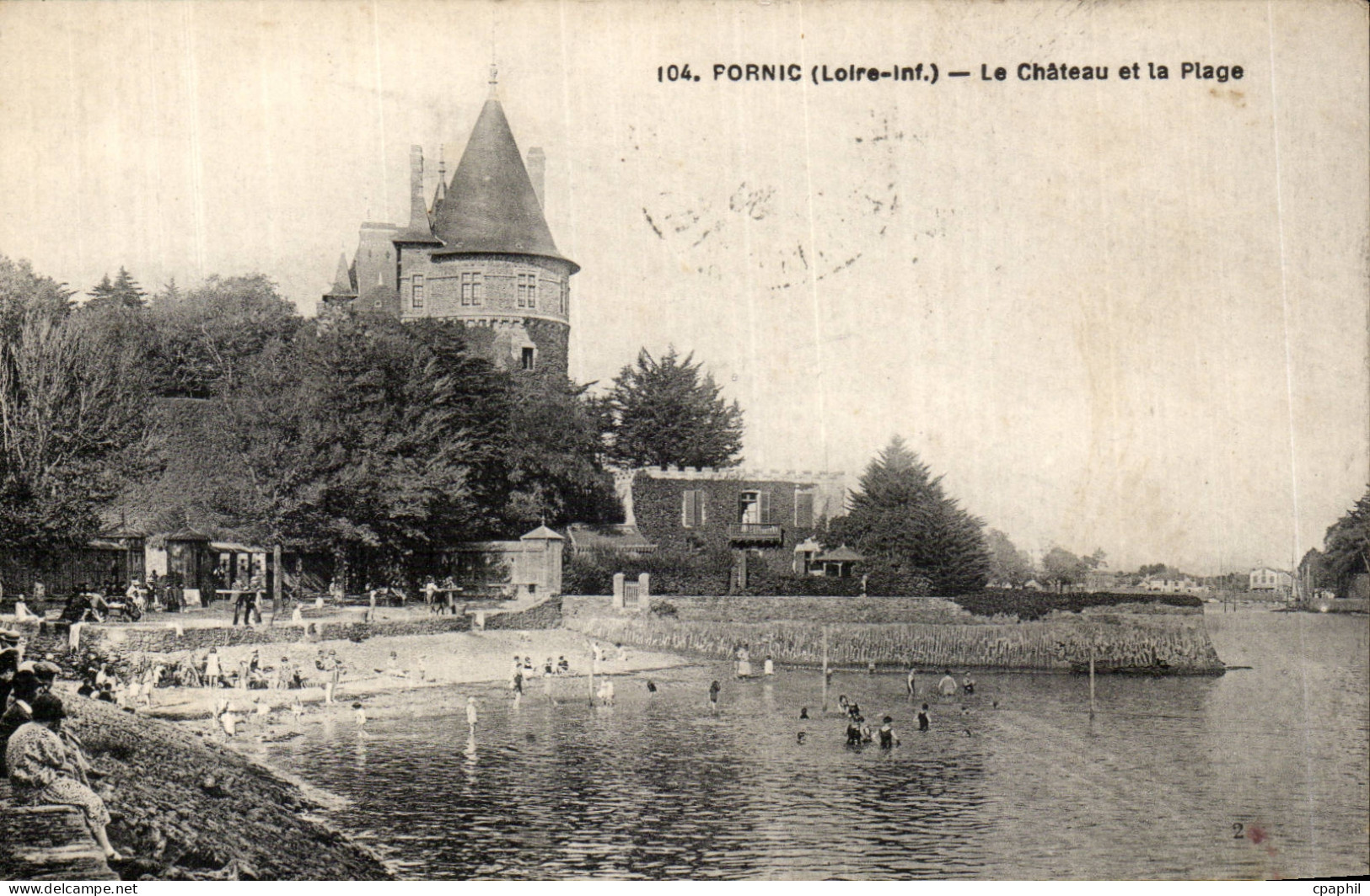 Pornic CPA Le chateau et la plage