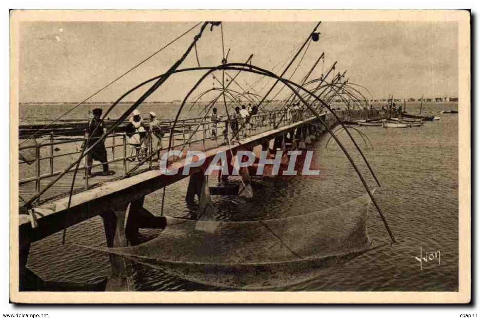 Pornichet CPA La jetee (pecheurs)