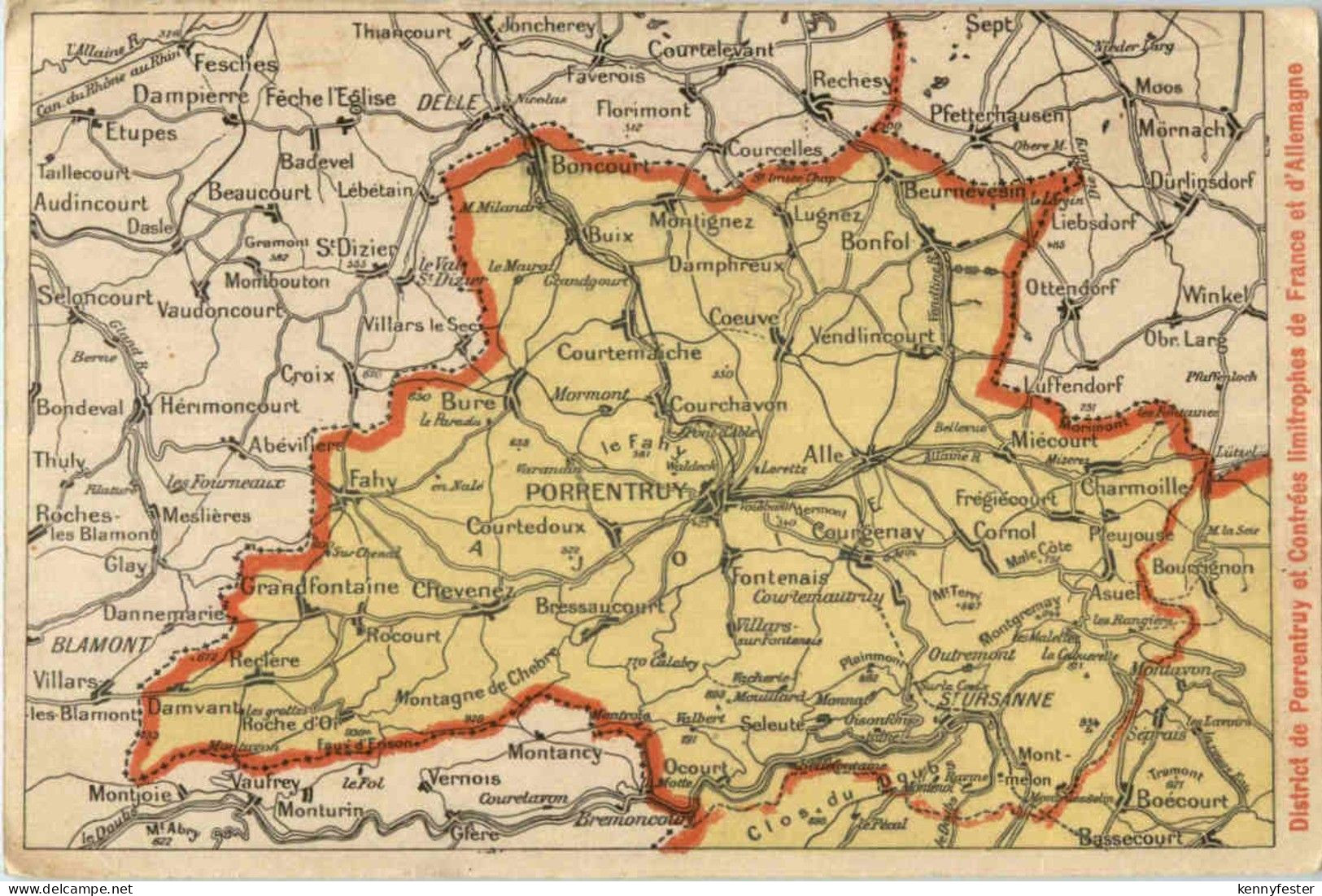 Porrentruy - Landkarte