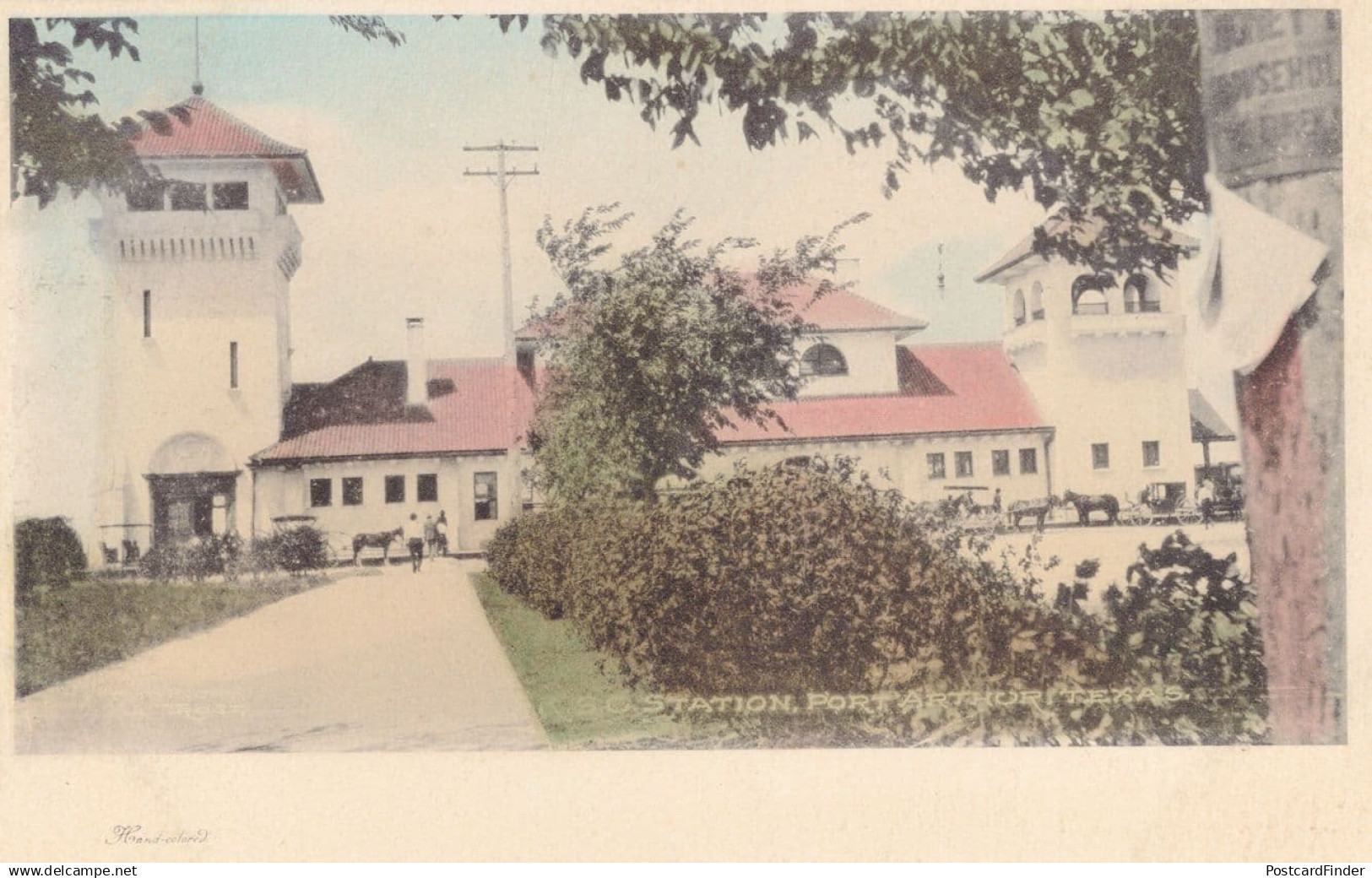Port Arthur Texas Station USA Antique Rare Postcard