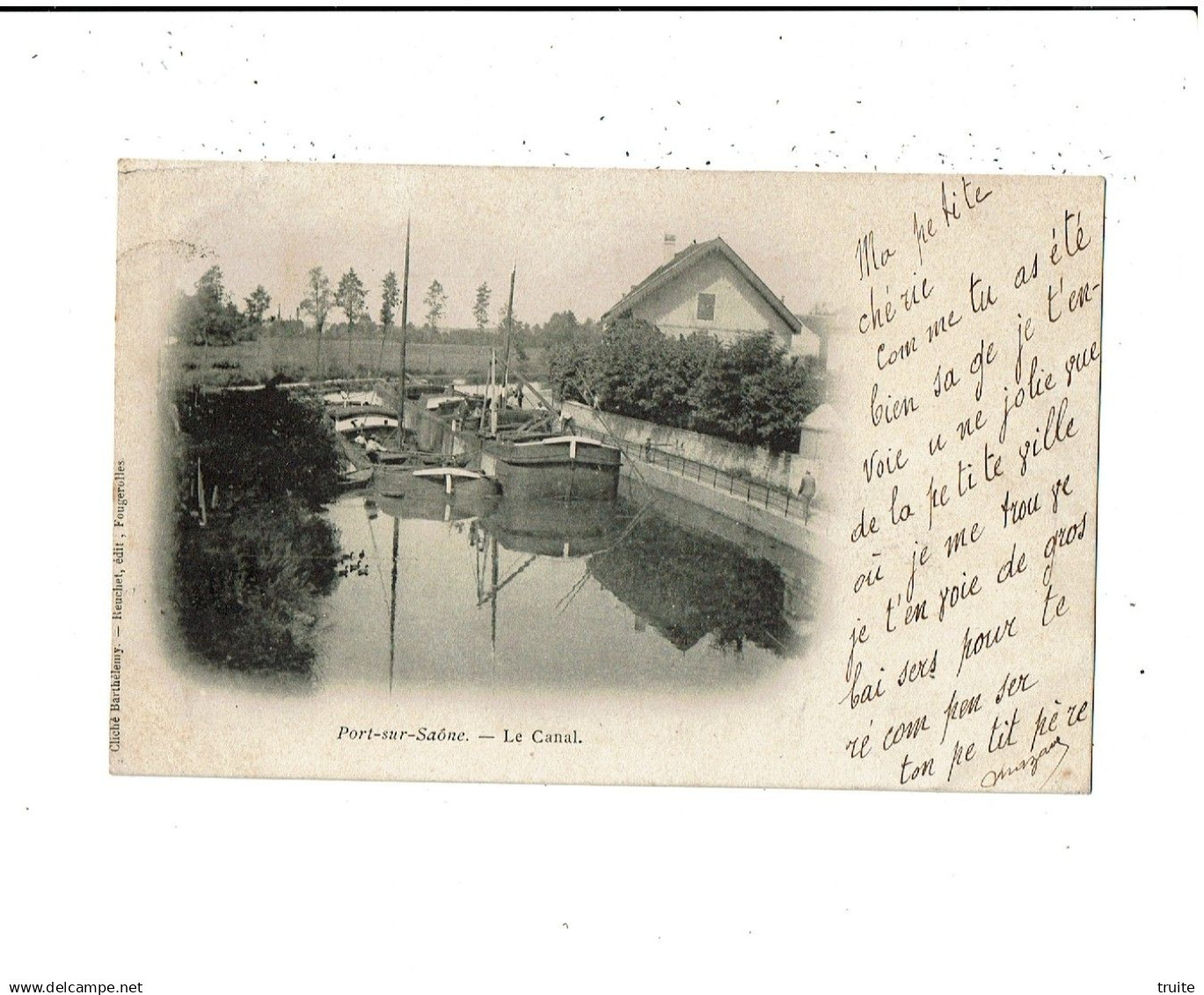 PORT-SUR-SAONE LE CANAL ( CARTE PRECURSEUR )