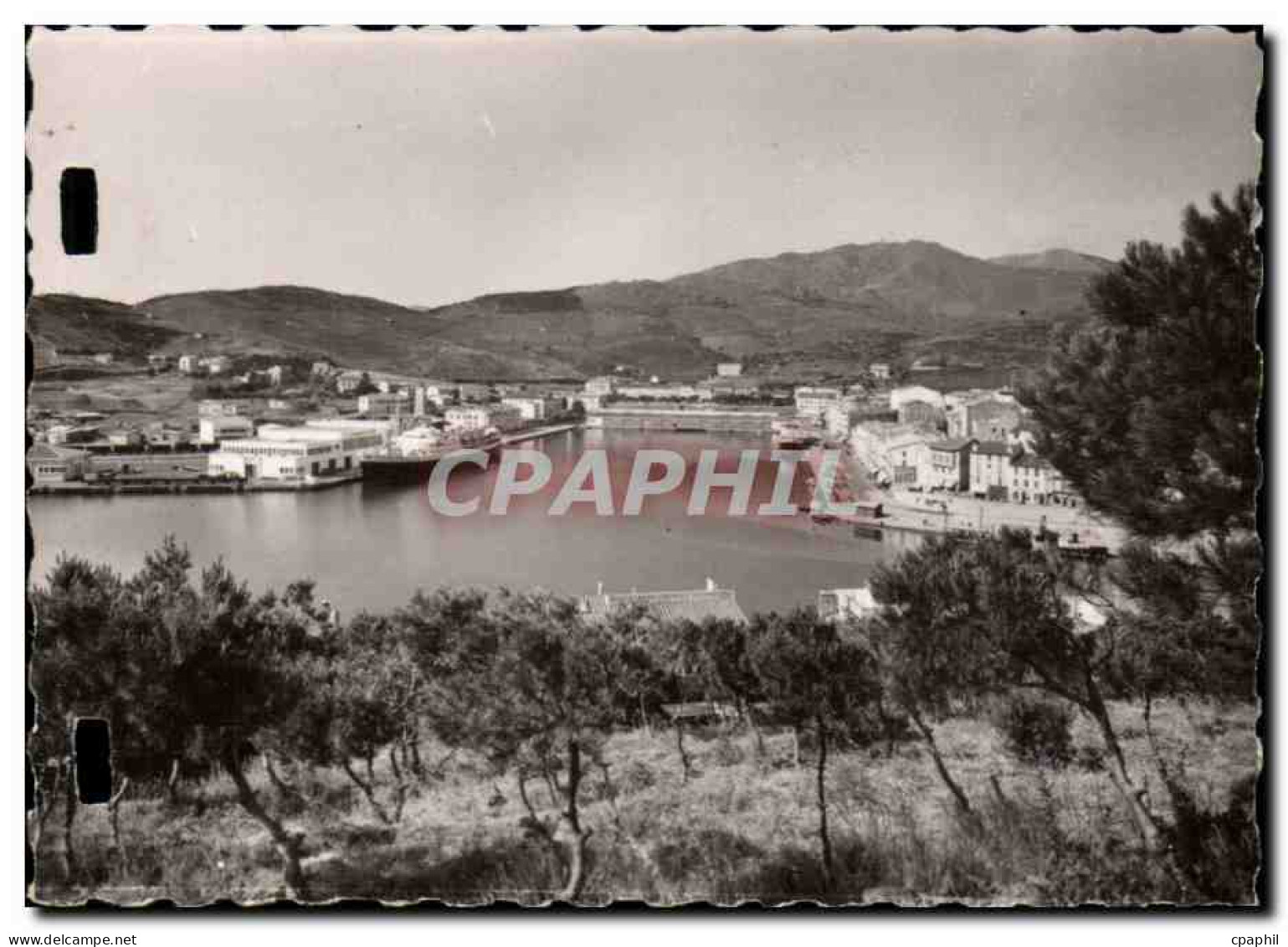 Port Vendres CPA Le port et la ville