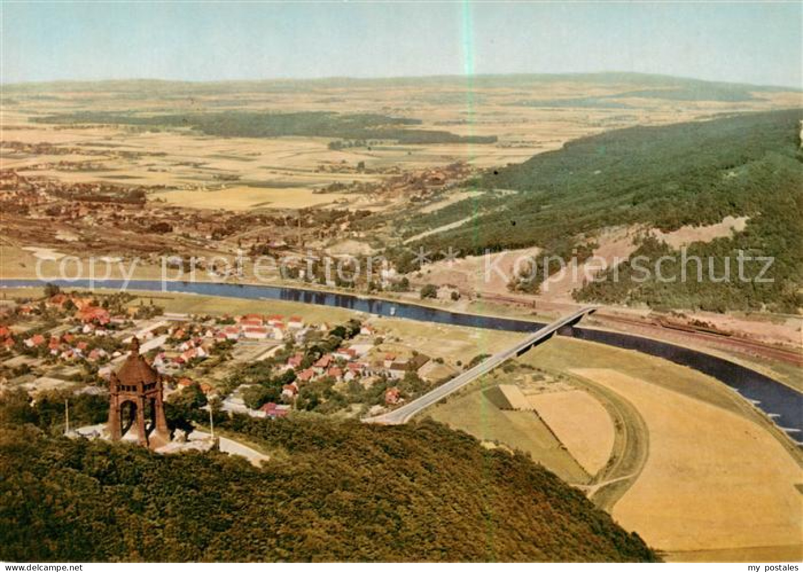Porta Westfalica Fliegeraufnahme