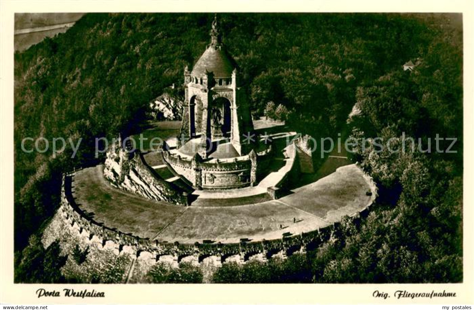 Porta Westfalica Fliegeraufnahme