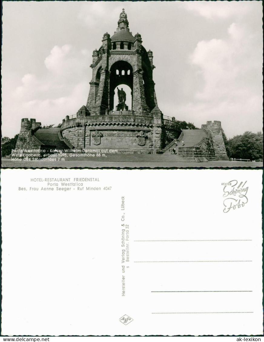 Porta Westfalica Kaiser-Wilhelm-Denkmal - Porta Westfalica Fotokarte 1963