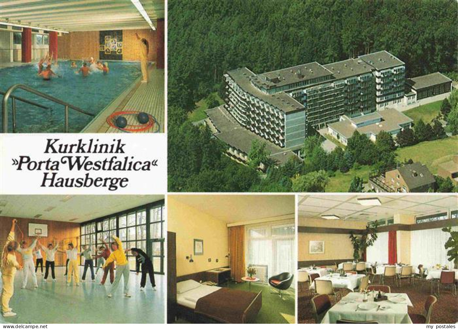 PORTA WESTFALICA NRW Kurklinik Porta Westfalica Hausberge Luftaufnahme Hallenbad