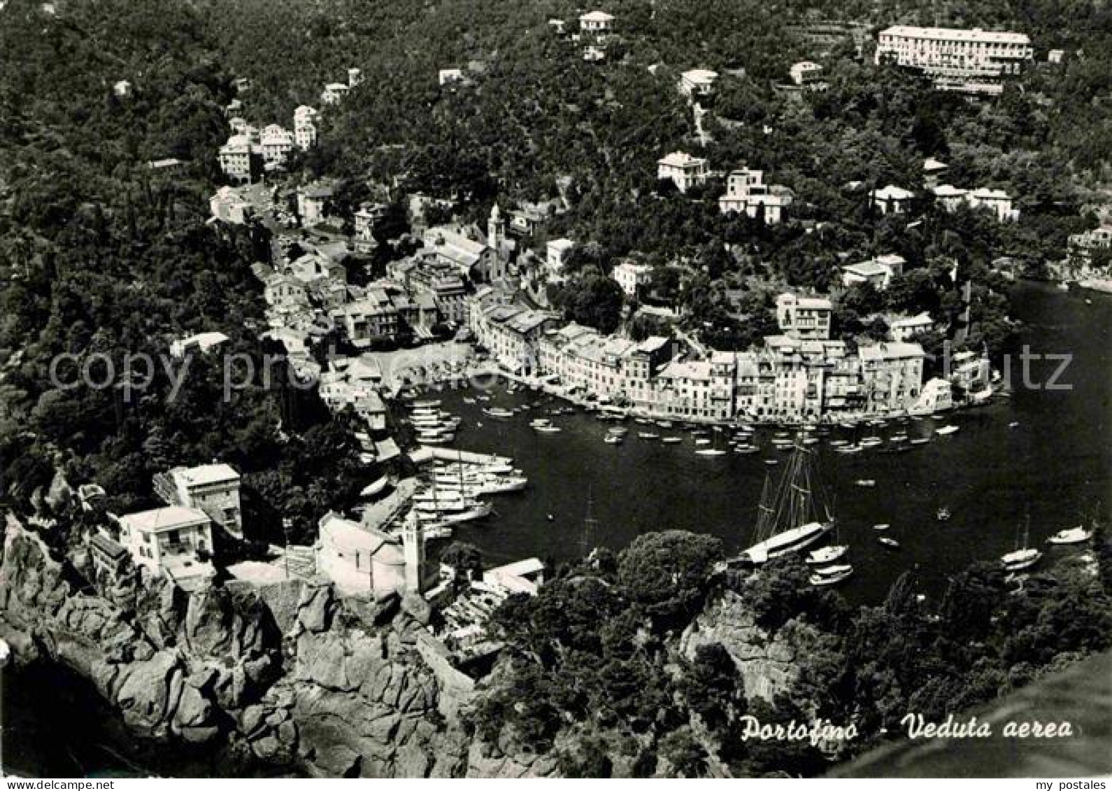 Portofino Liguria Flugaufnahme