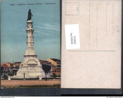 359313,Lisboa Lissabon Estatua d'Afonso Albuquerque Statue Denkmal