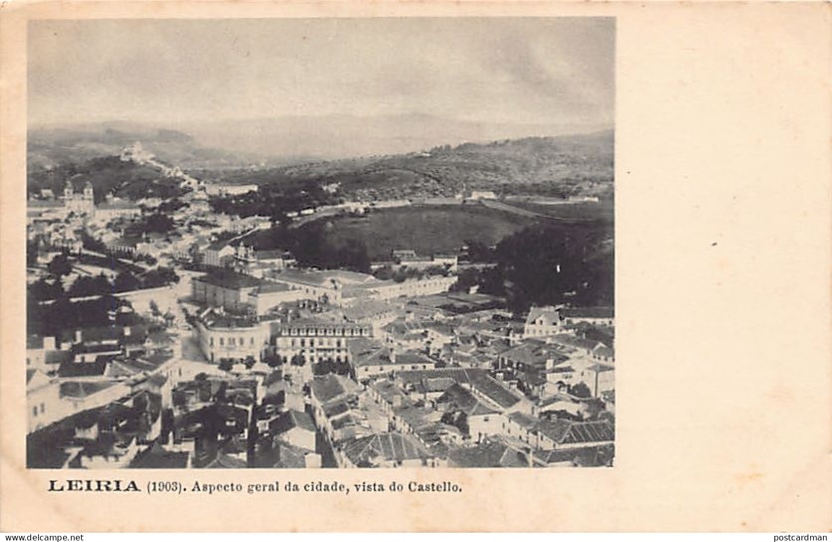 Portugal - LEIRIA - Aspecto geral da cidade, vista do Castello