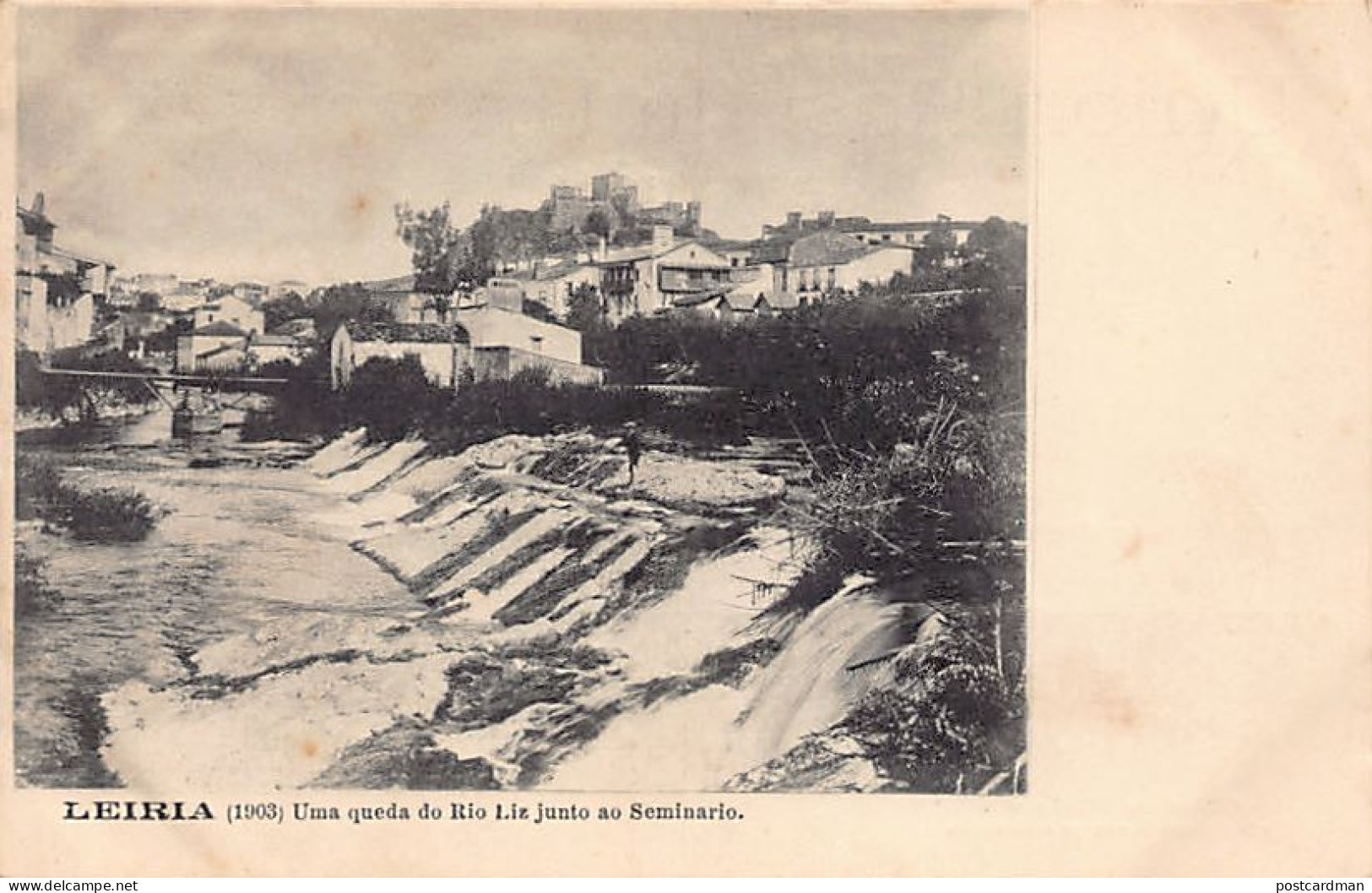 Portugal - LEIRIA - Uma queda do Rio Liz junto ao Seminario