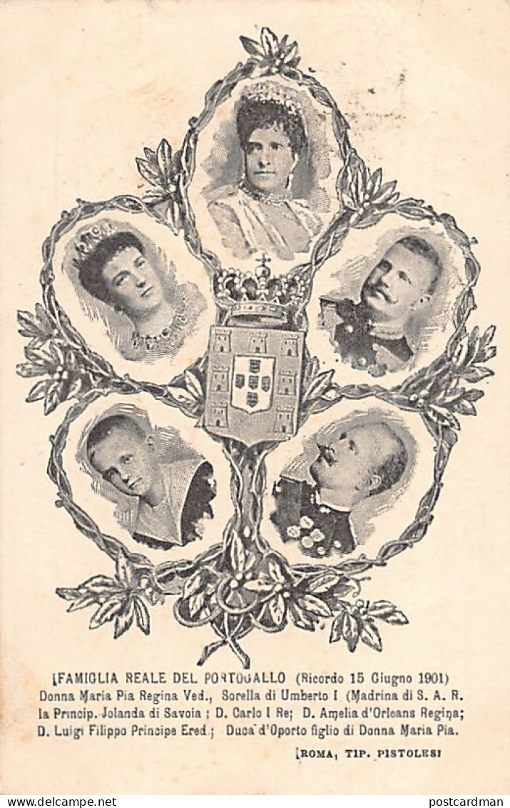Portugal - Visita da família real portuguesa a Roma (Itália) a 15 de junho de 1901 - Ed. Tip. Pistolesi