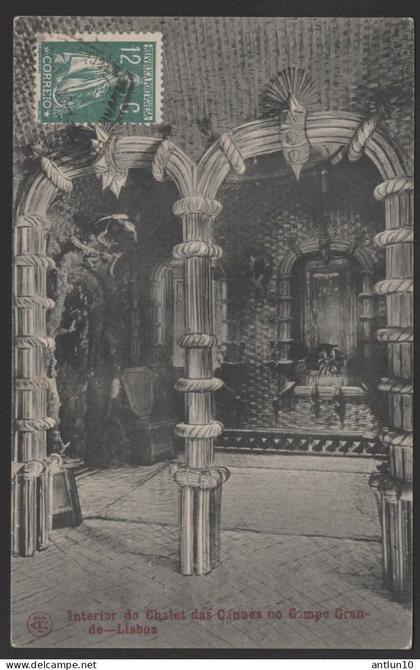 $#$#(AD2607)- PORTUGAL - LISBOA - Interior do Chalet das Cannes no Campo Grande, used 1921