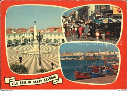 Vila Real de Santo António Monument Strassenpartie Fischereihafen