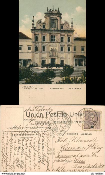 Postcard Santarém Portugal Seminario 1911